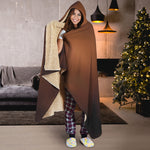 Liquid Chocolate Print Hooded Blanket