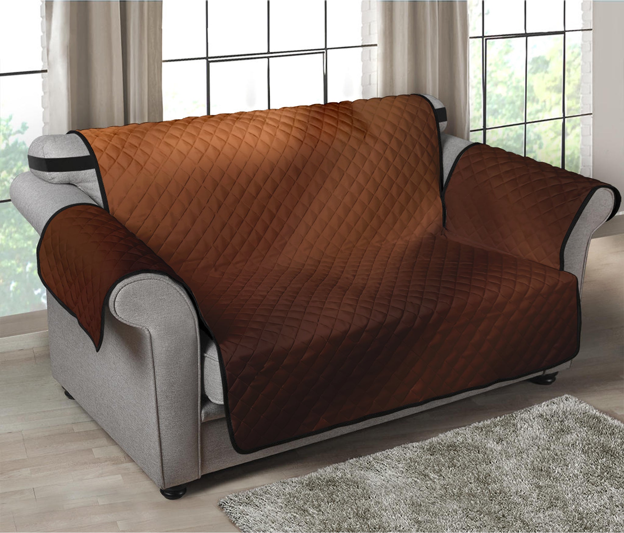 Liquid Chocolate Print Loveseat Protector