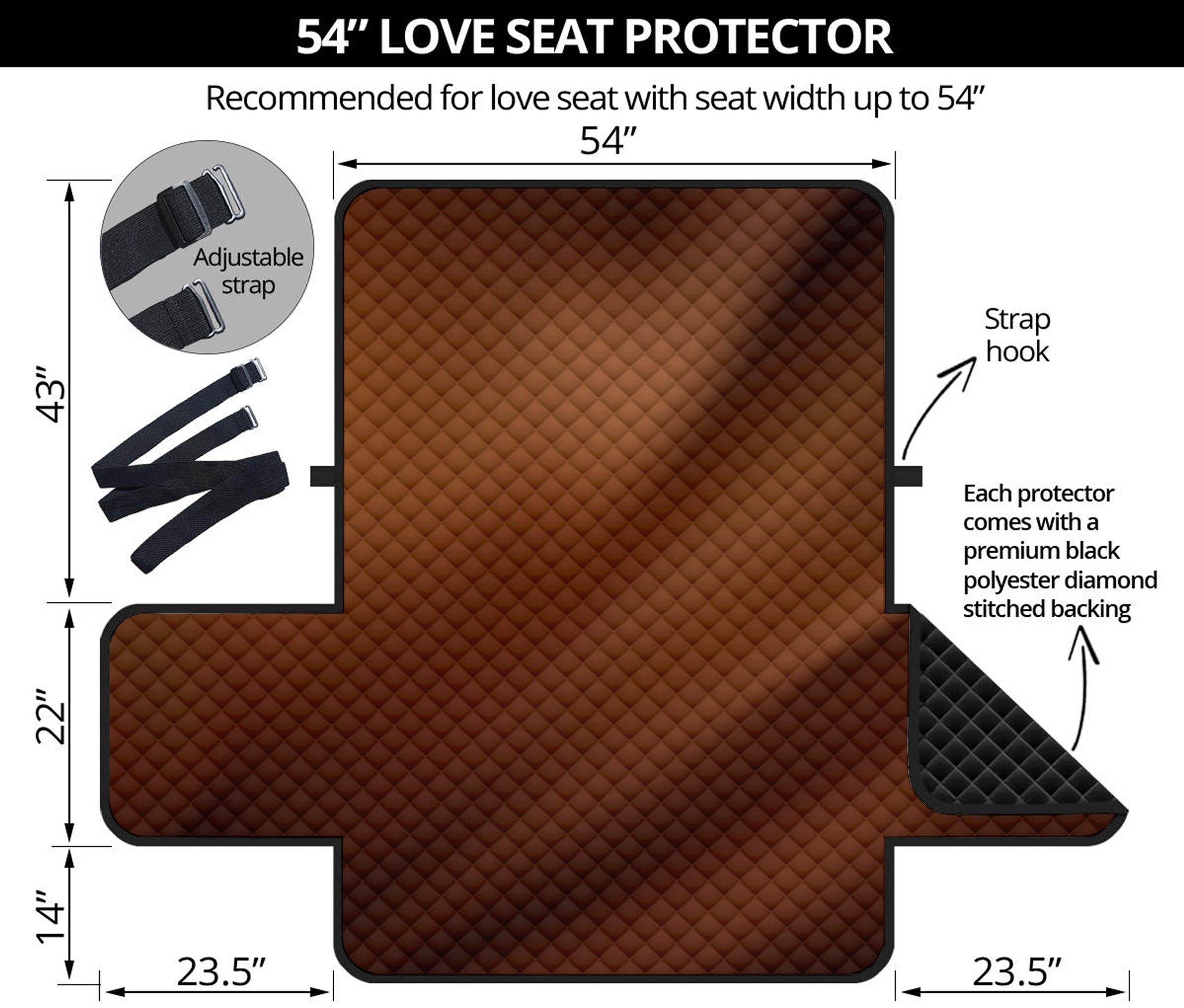 Liquid Chocolate Print Loveseat Protector