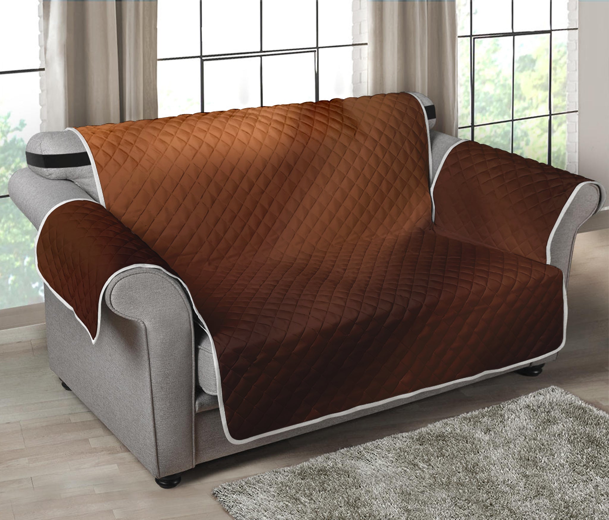 Liquid Chocolate Print Loveseat Protector