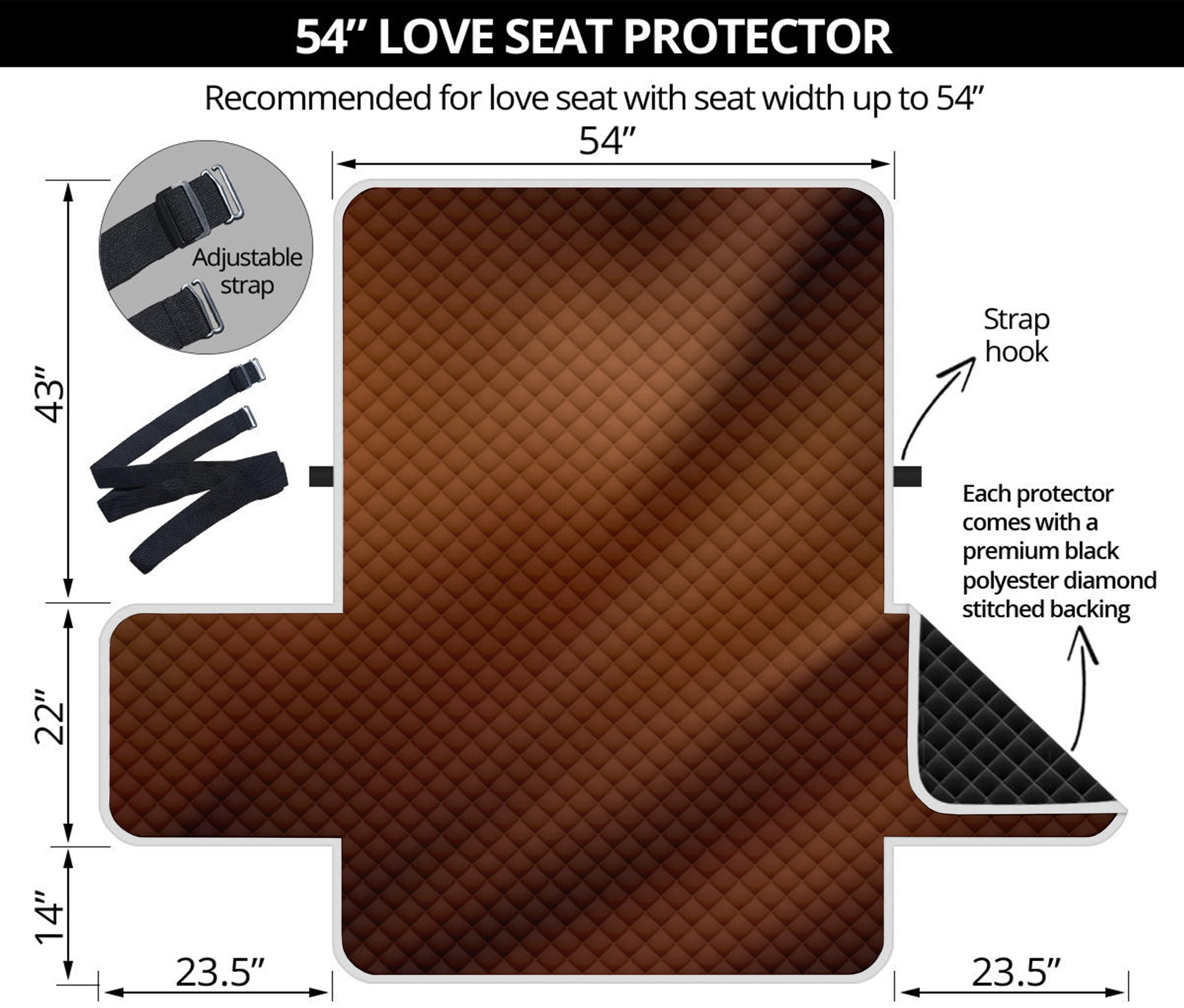 Liquid Chocolate Print Loveseat Protector