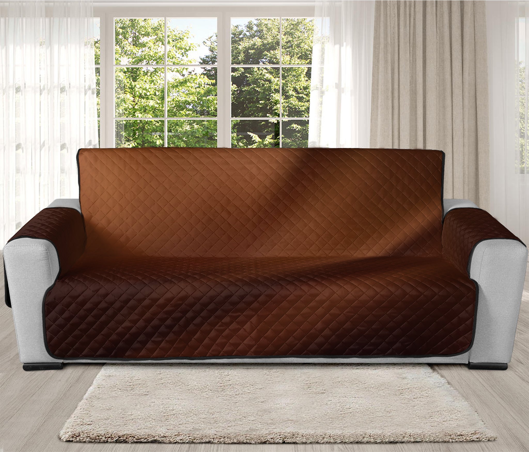 Liquid Chocolate Print Oversized Sofa Protector