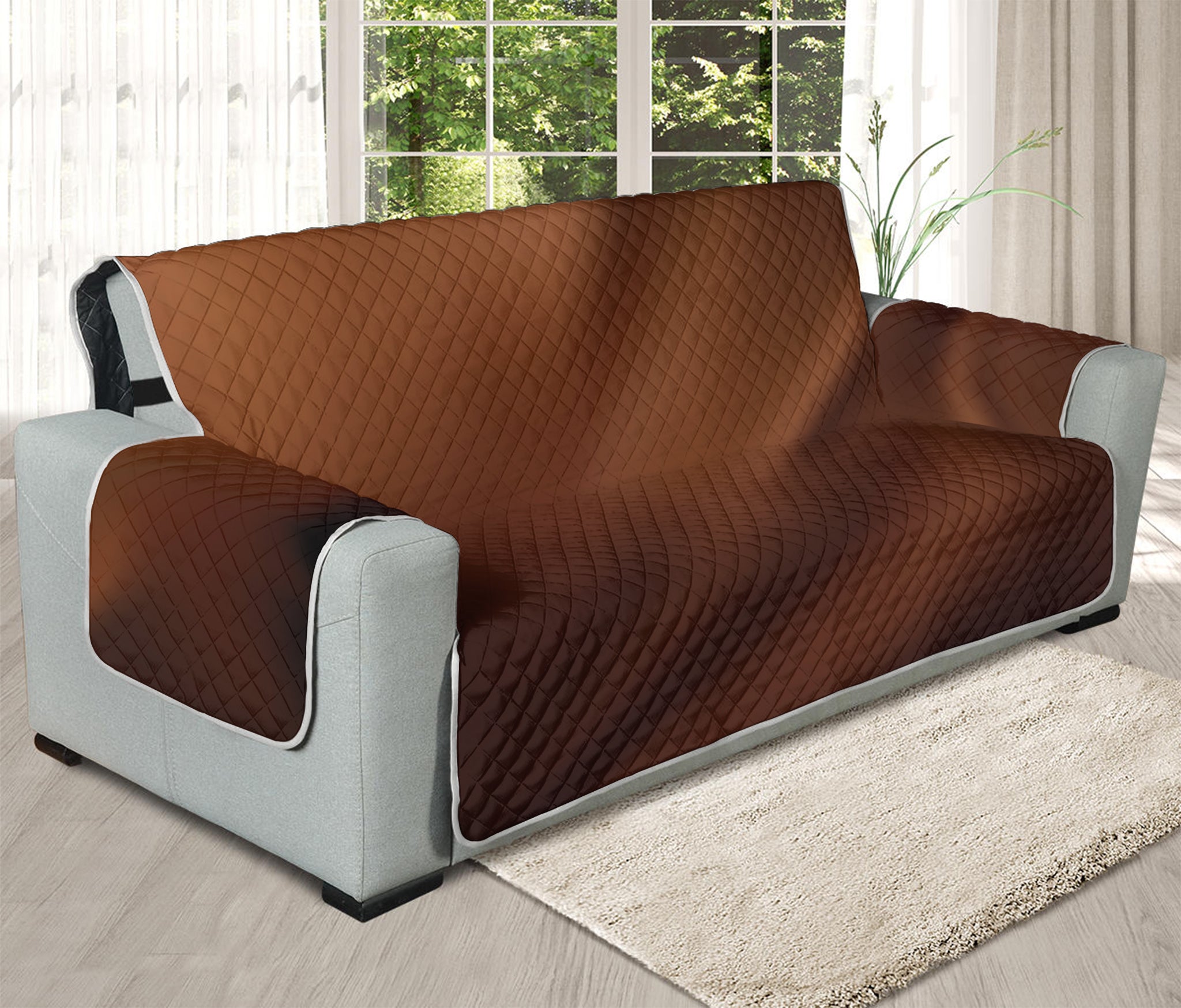 Liquid Chocolate Print Oversized Sofa Protector