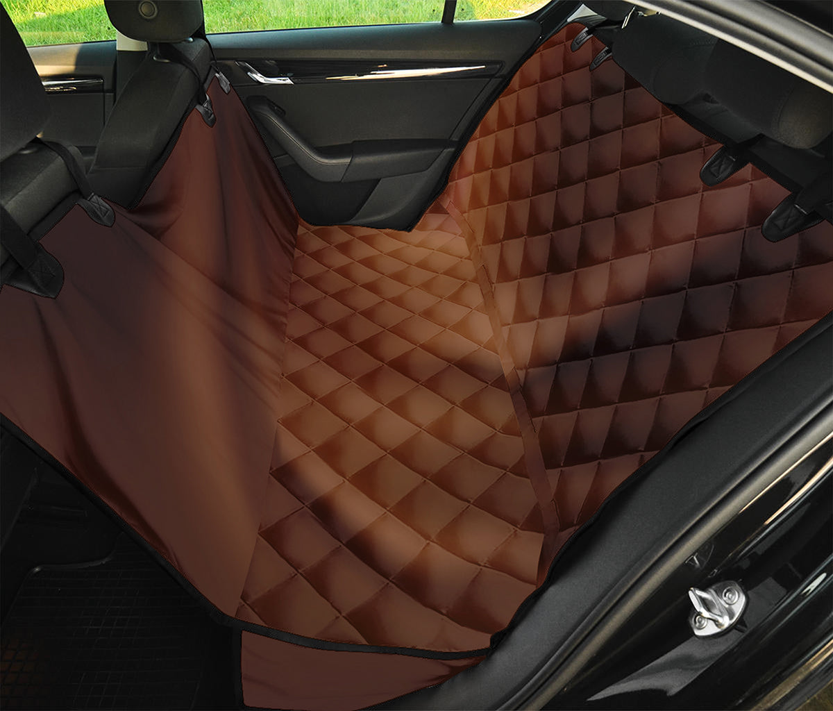 Liquid Chocolate Print Pet Car Back Seat Cover