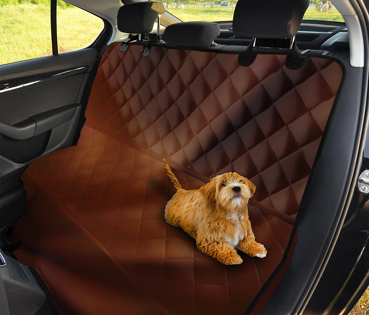 Liquid Chocolate Print Pet Car Back Seat Cover