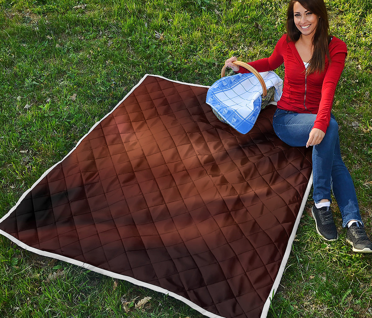 Liquid Chocolate Print Quilt