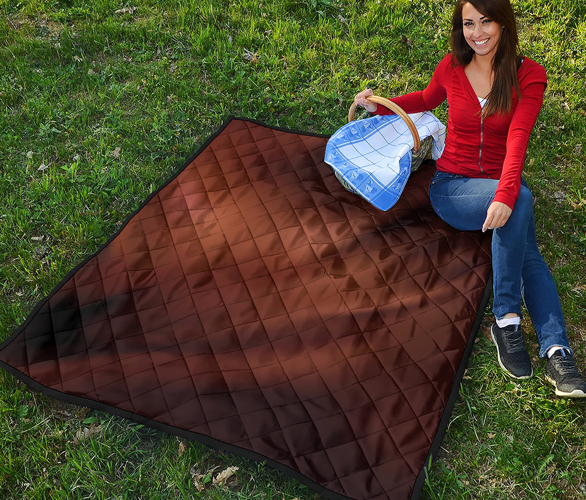 Liquid Chocolate Print Quilt