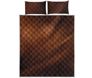 Liquid Chocolate Print Quilt Bed Set