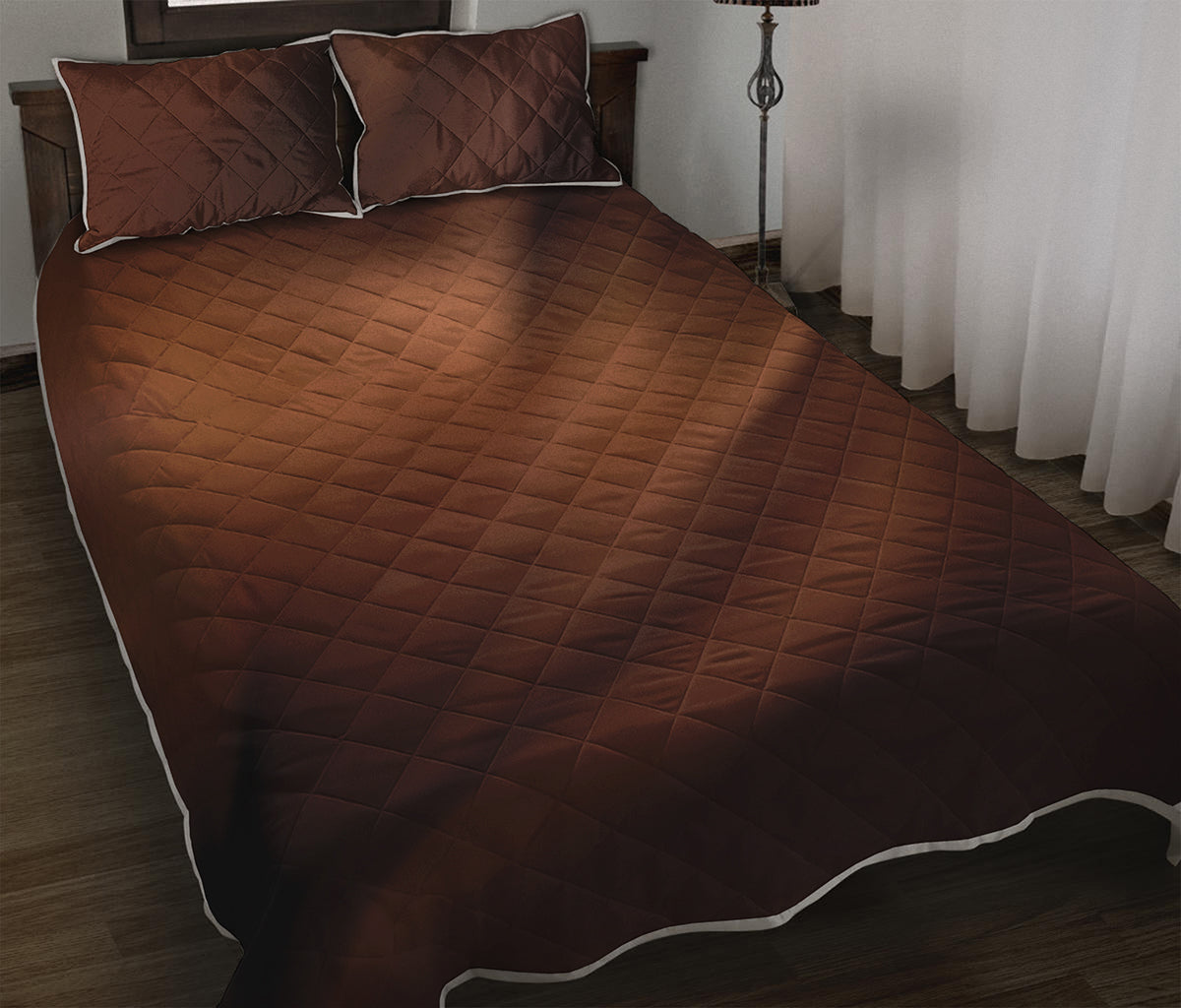 Liquid Chocolate Print Quilt Bed Set