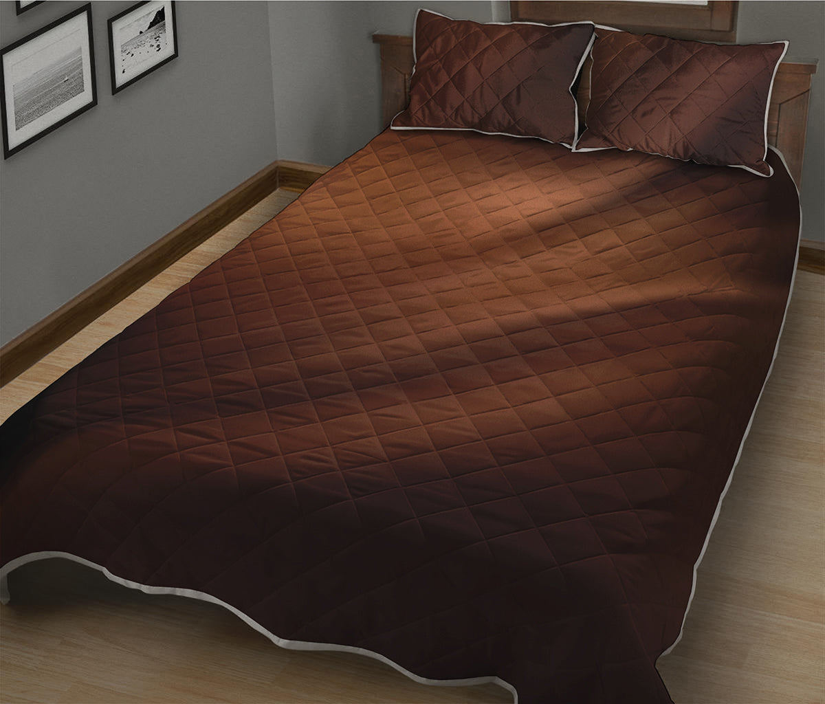 Liquid Chocolate Print Quilt Bed Set