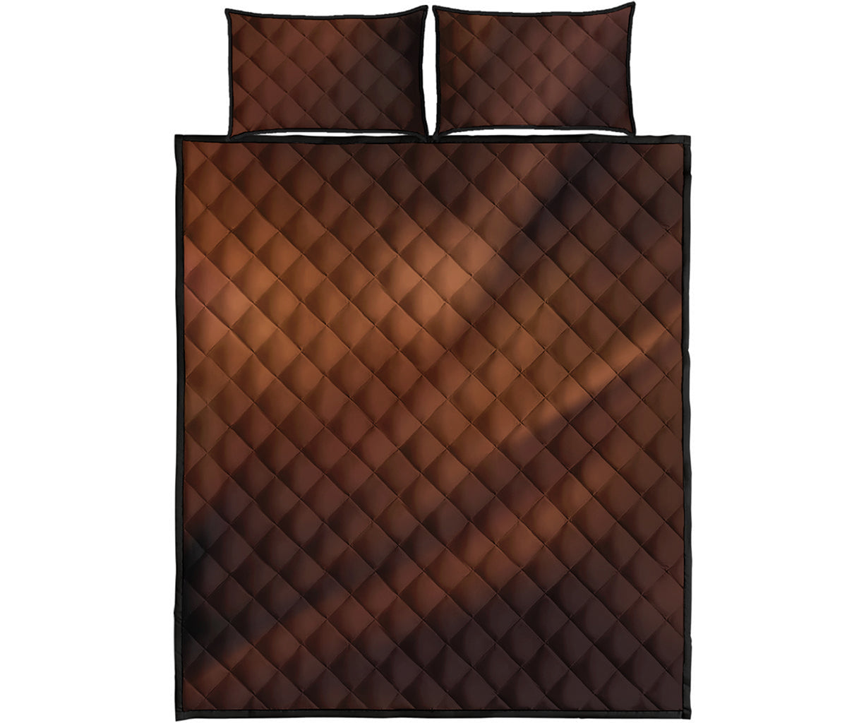 Liquid Chocolate Print Quilt Bed Set