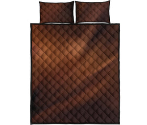 Liquid Chocolate Print Quilt Bed Set