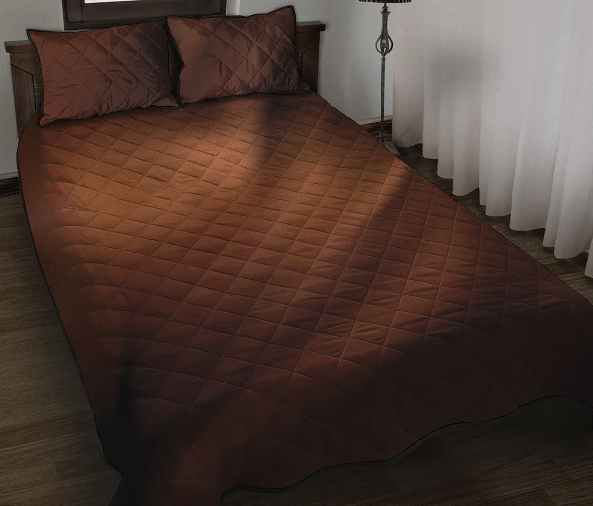 Liquid Chocolate Print Quilt Bed Set