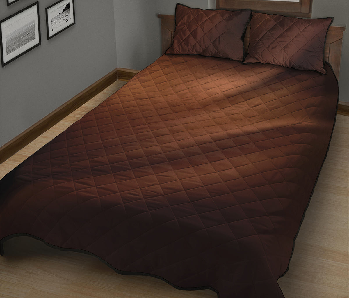 Liquid Chocolate Print Quilt Bed Set