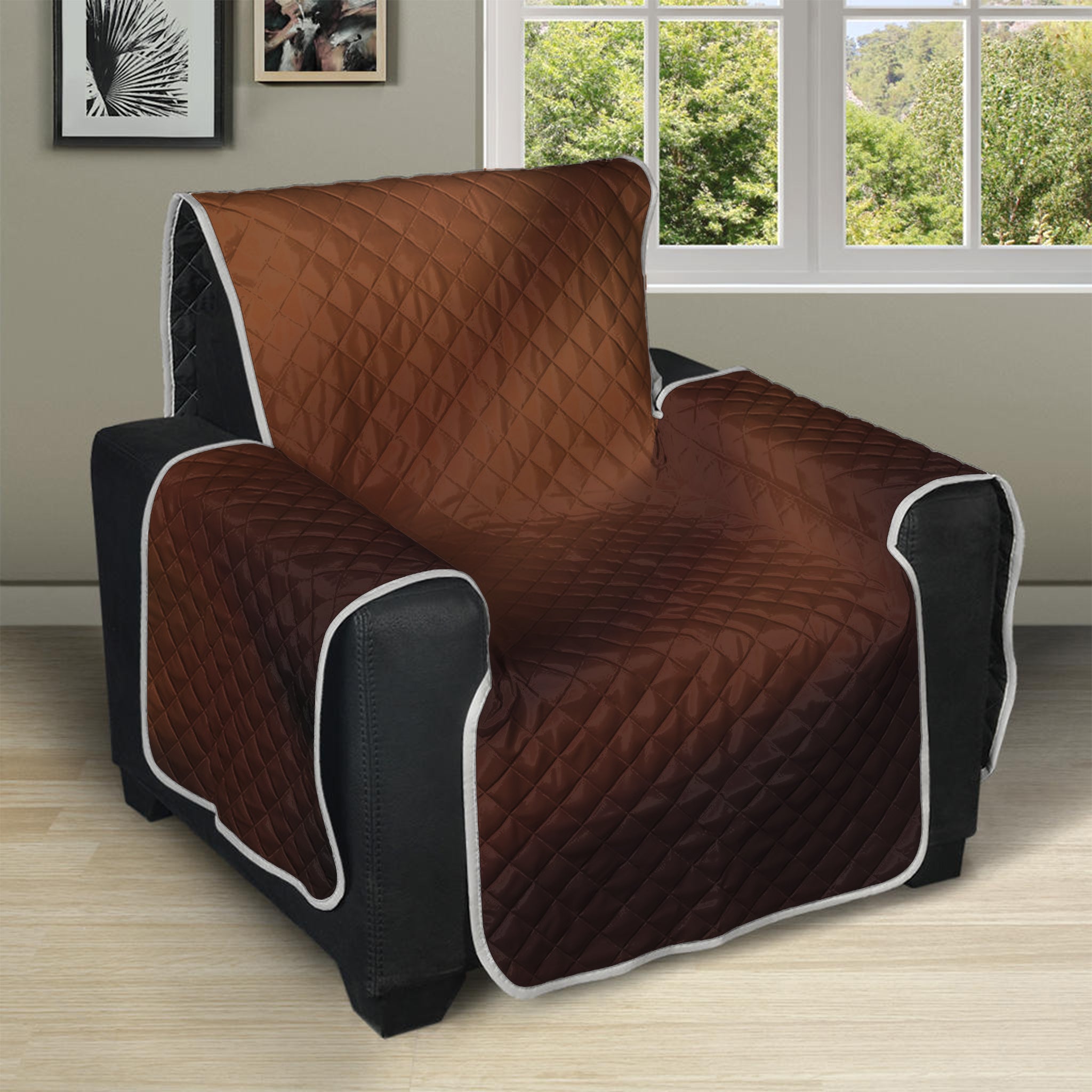 Liquid Chocolate Print Recliner Protector