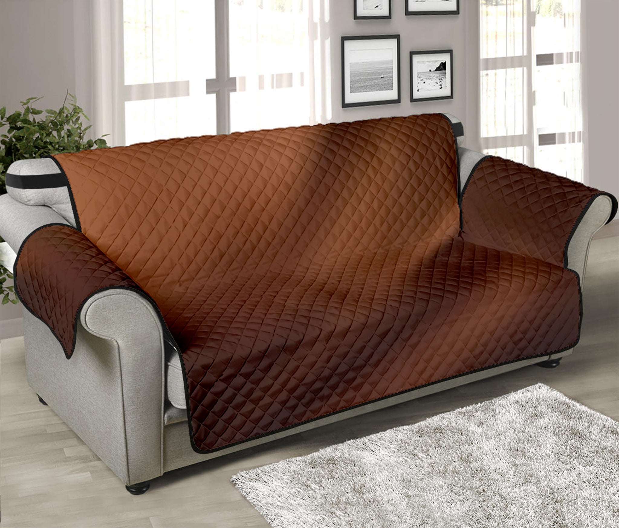 Liquid Chocolate Print Sofa Protector