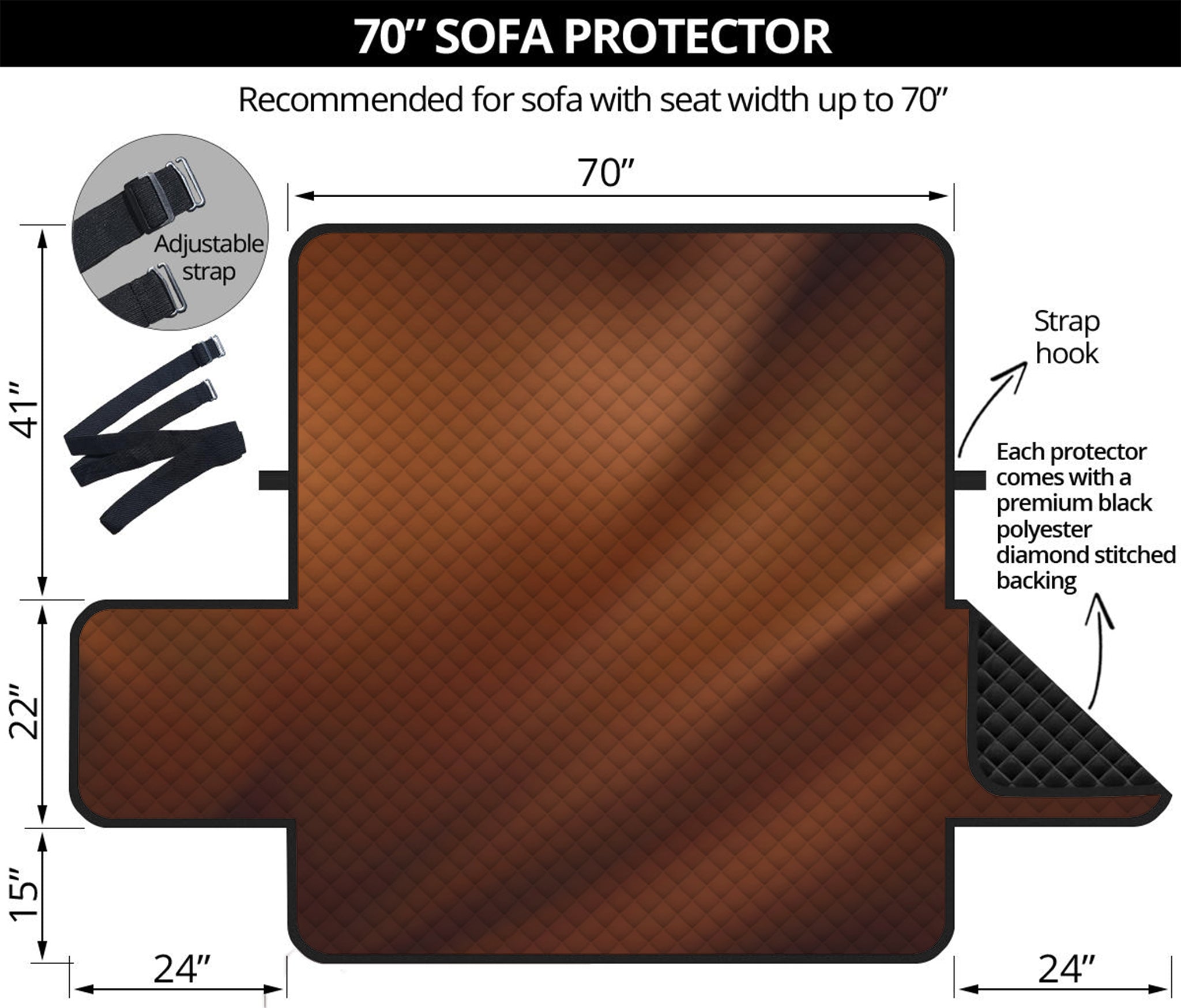 Liquid Chocolate Print Sofa Protector