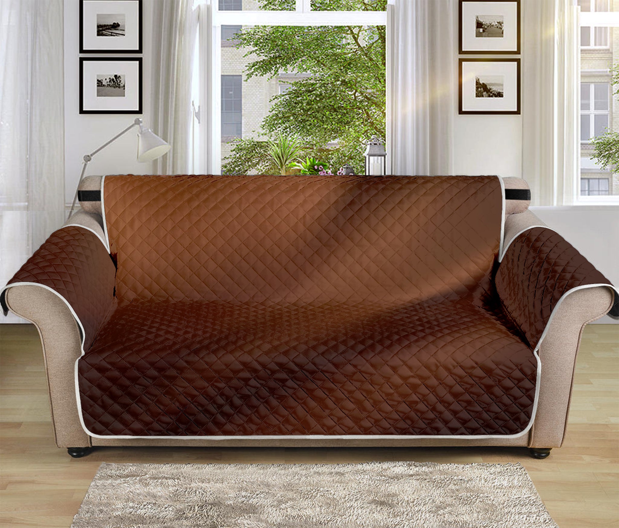 Liquid Chocolate Print Sofa Protector