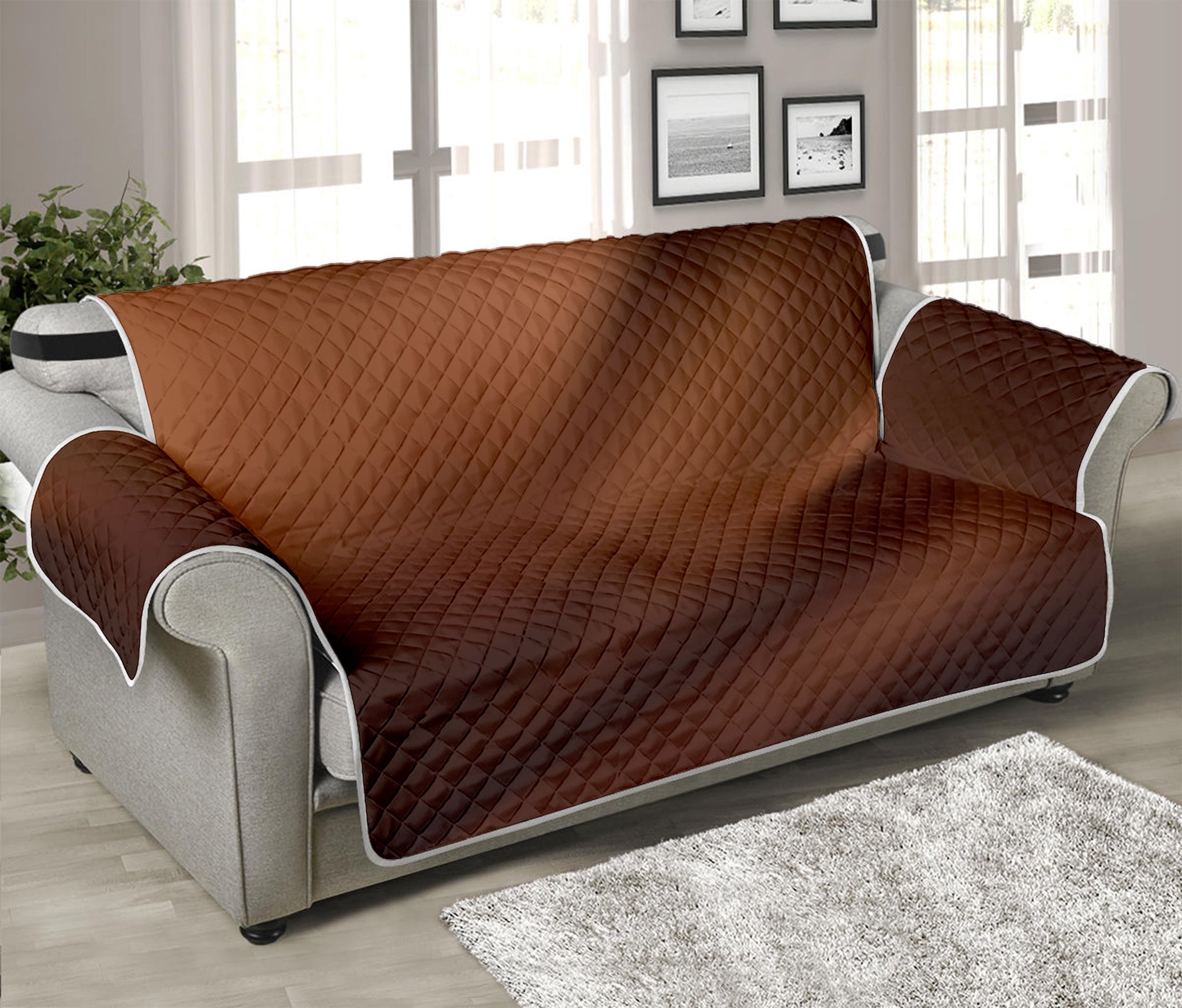 Liquid Chocolate Print Sofa Protector