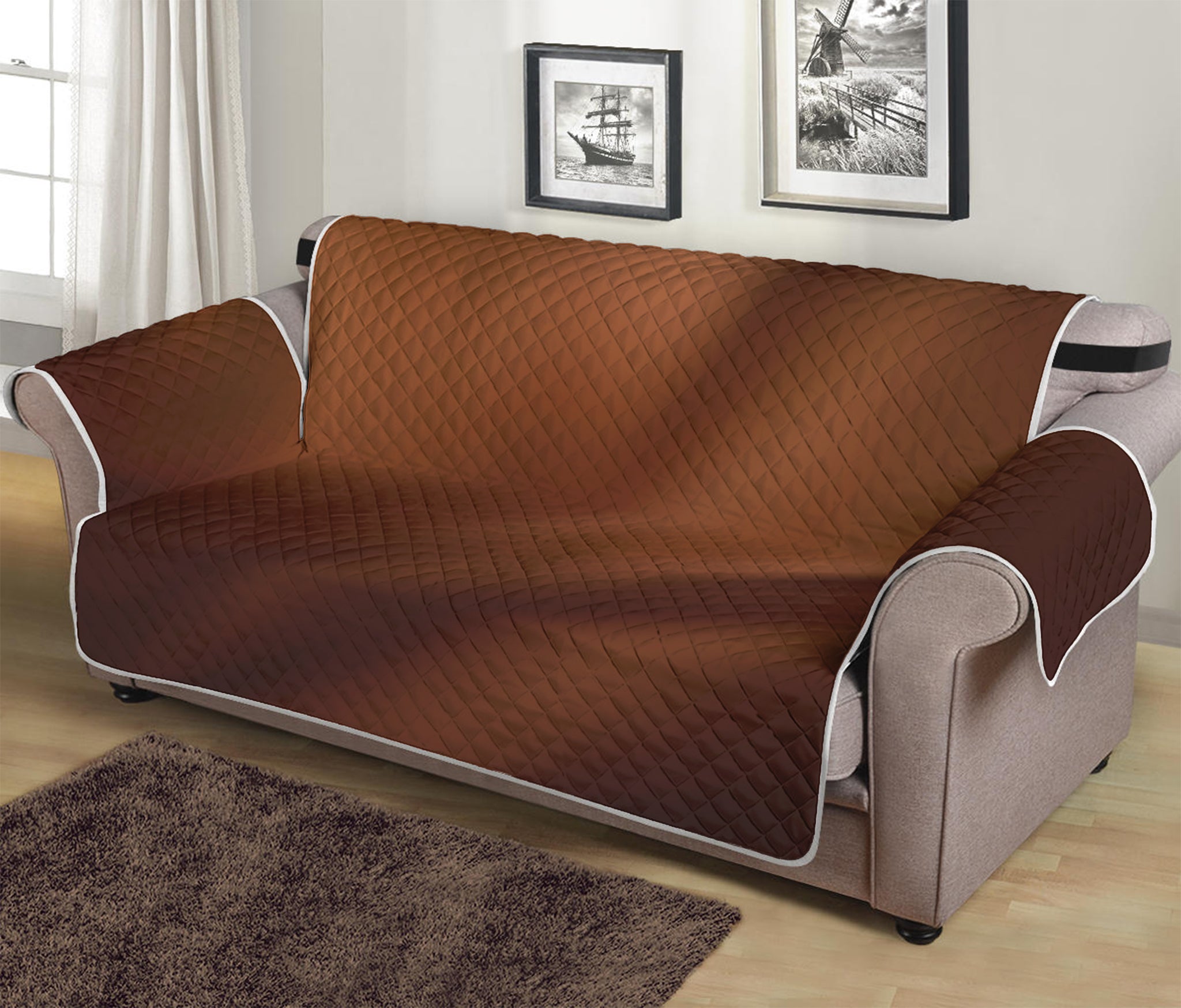 Liquid Chocolate Print Sofa Protector