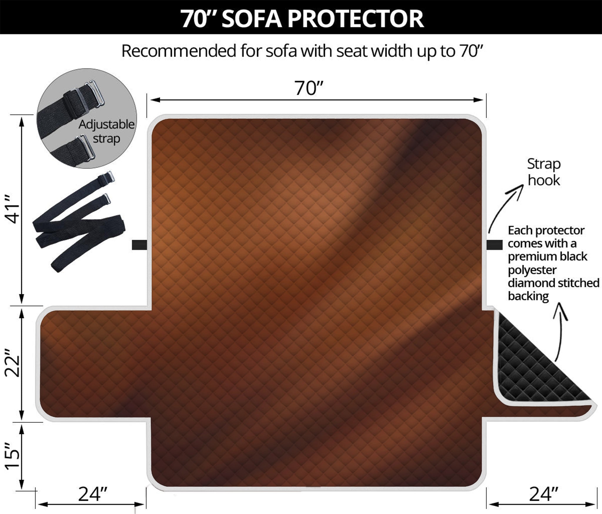 Liquid Chocolate Print Sofa Protector