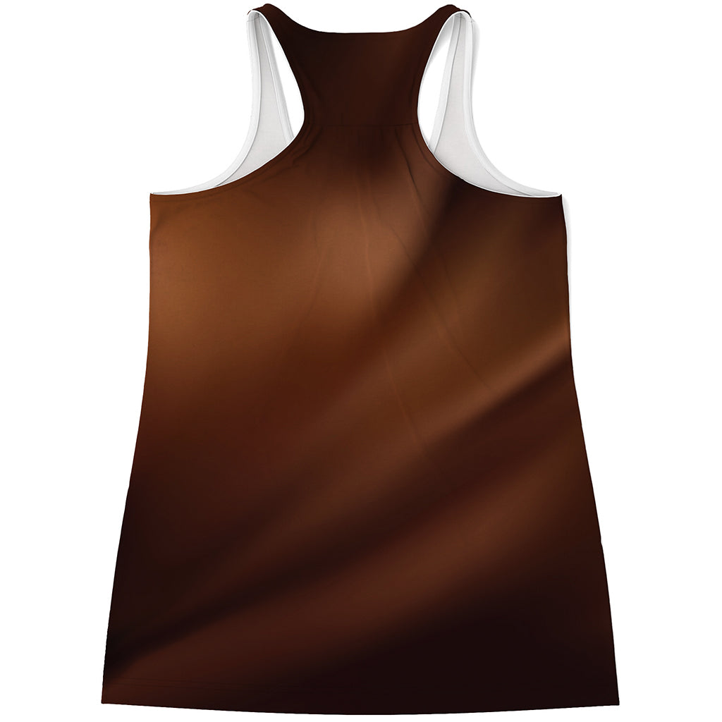 Liquid Chocolate Print Women's Racerback Tank Top