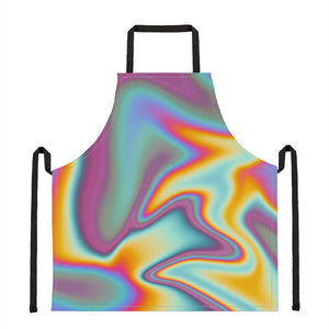 Liquid Holographic Trippy Print Apron