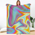Liquid Holographic Trippy Print Blanket