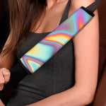 Liquid Holographic Trippy Print Car Seat Belt Covers