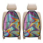 Liquid Holographic Trippy Print Car Seat Organizers