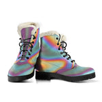 Liquid Holographic Trippy Print Comfy Boots GearFrost