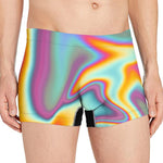 Liquid Holographic Trippy Print Men's Boxer Briefs