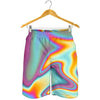 Liquid Holographic Trippy Print Men's Shorts