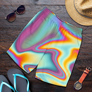 Liquid Holographic Trippy Print Men's Shorts