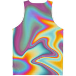 Liquid Holographic Trippy Print Men's Tank Top