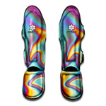 Liquid Holographic Trippy Print Muay Thai Shin Guard