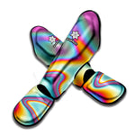 Liquid Holographic Trippy Print Muay Thai Shin Guard