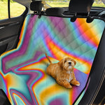 Liquid Holographic Trippy Print Pet Car Back Seat Cover