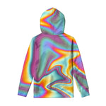 Liquid Holographic Trippy Print Pullover Hoodie