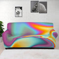 Liquid Holographic Trippy Print Sofa Cover