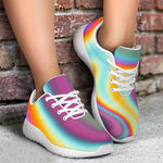 Liquid Holographic Trippy Print Sport Shoes GearFrost