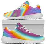 Liquid Holographic Trippy Print Sport Shoes GearFrost