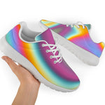 Liquid Holographic Trippy Print Sport Shoes GearFrost