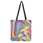 Liquid Holographic Trippy Print Tote Bag