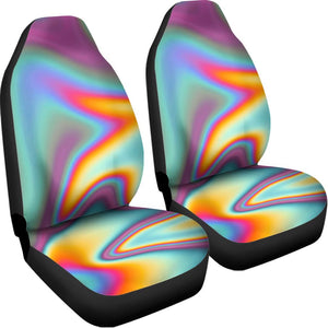 Liquid Holographic Trippy Print Universal Fit Car Seat Covers