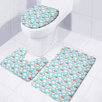 Little Angel Pattern Print 3 Piece Bath Mat Set