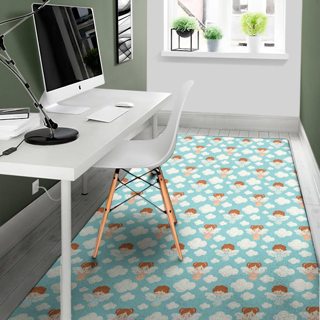 Little Angel Pattern Print Area Rug