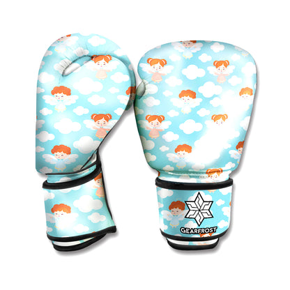 Little Angel Pattern Print Boxing Gloves