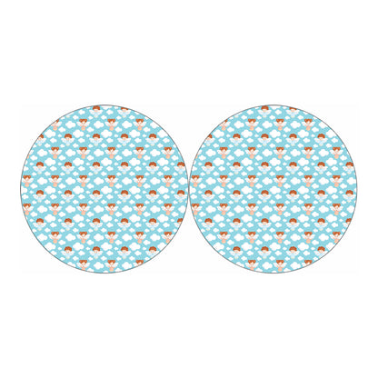 Little Angel Pattern Print Car Coasters