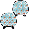 Little Angel Pattern Print Car Headrest Covers